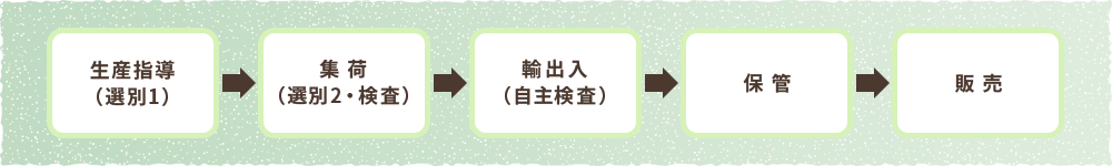 生産から販売までの流れ